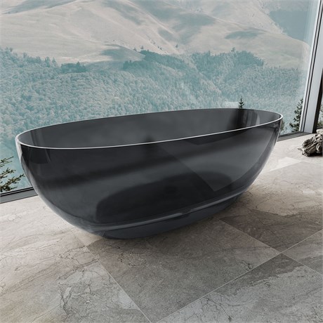 Ванна прозрачна Vincea VBT-6T01B, 1700*750*550, цвет черный VBT-6T01B - фото 111917
