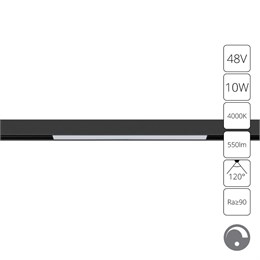 Магнитный трековый светильник Arte Lamp LINEA 0.1-10V A4692PL-1BK