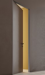 Pro Design ЛДСП под покраску ( открывание от себя), цвет кромки  Анодированный алюминий, петли слева