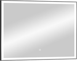 Зеркало Aralia LED 1200x700 Black с сенсором черный алюминиевый профиль ЗЛП1495