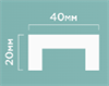 Молдинг LB40 G372 40мм х 20мм х 2700мм LB40 G372 - фото 109842