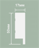 Финишный молдинг LF1 GR15 50мм х 17мм х2700мм LF1 GR15 - фото 110004