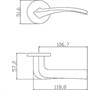 Дверная ручка ADDEN BAU WAVE S-488 NICKEL Никель S-488 NICKEL - фото 113643