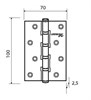 Петля универсальная  ADDEN BAU 100X70X2.5 4BB 100X70X2.5 4BB - фото 114090