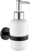 Дозатор для жидкого мыла Allen Brau Priority 6.31006-31 белый/черный матовый - фото 13938