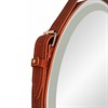 Зеркало D500 Millenium White Led с сенсором на ремне из натуральной кожи белого цвета  ЗЛП963 - фото 41323
