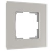 Рамка из стекла на 1 пост Senso дымчатый soft-touch W0013117 - фото 86546