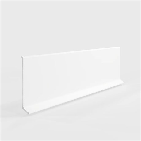 Плинтус алюминиевый LACONISTIQ Adhesive 60мм Белый матовый RAL9016. (60*10*2500мм) 60-22-250 - фото 107824