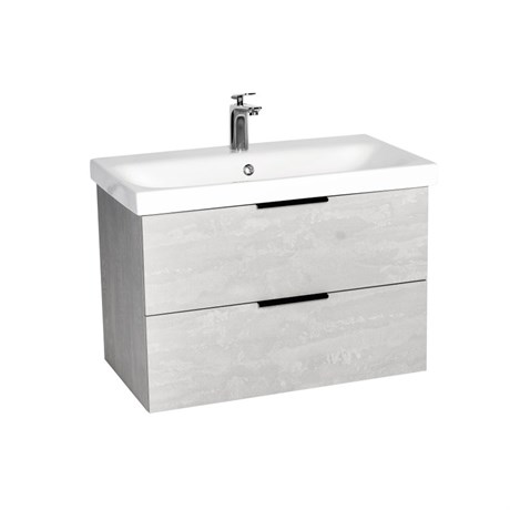 Тумба с раковиной VIANT Берлин 80 подвесная, с ящиками, цемент VIANT_39908