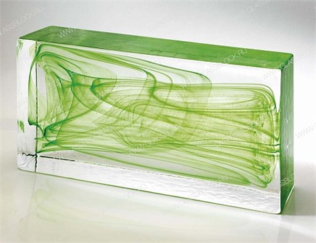 Стеклянный кирпич CLOUD&SOUL GREEN (240х117х53) VERDE _GREEN_001