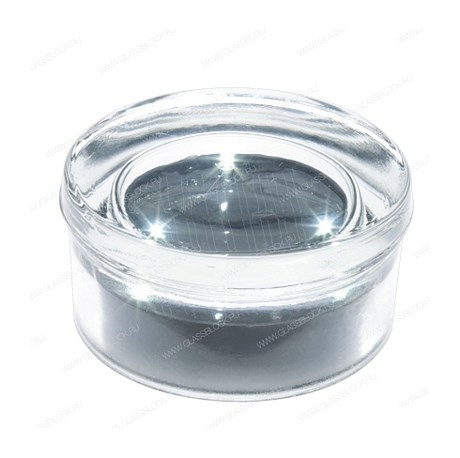 Стеклоблок фотоэлектрический Круг белый (110х110х60) 11_11_6_3