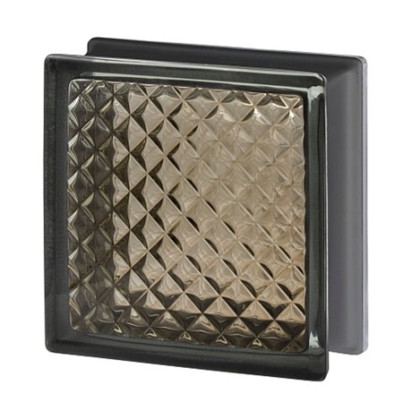 Стеклоблок стандартный черный бриллиант Инка опал (190х190х80) bl_br_8