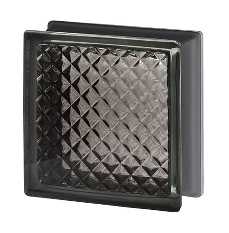 Стеклоблок стандартный черный бриллиант Инка 30% черный (190х190х80) bl_br_20