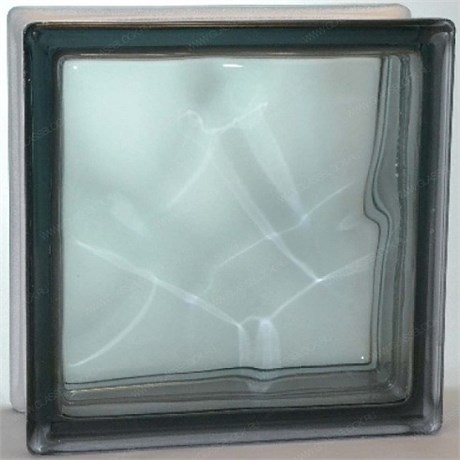 Стеклоблок стандартный окрашенный в массе Волна графит (190х190х80) volncol3