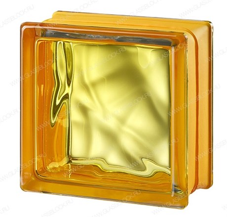 Стеклоблок mini Гладкий Желтый MGs VEGAN YELLOW (146х146х80) MGs_VEGAN_YELLOW