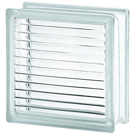 Стеклоблок стандартный бесцветный Параллель (190х190х80) CLEAR_PARALLINE