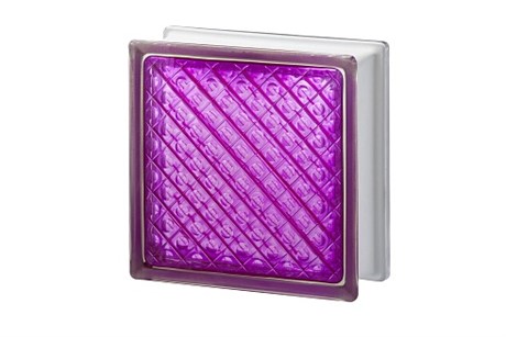 Стеклоблок Империал ДМ малиновый (197х197х80) DM_197197_8