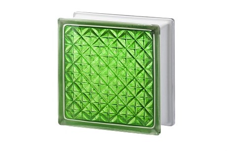 Стеклоблок Империал АКТИС изумруд (197х197х80) AKT_197197_12