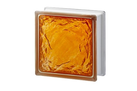 Стеклоблок Империал АЙС оранжевый (197х197х80) ICE_197197_6