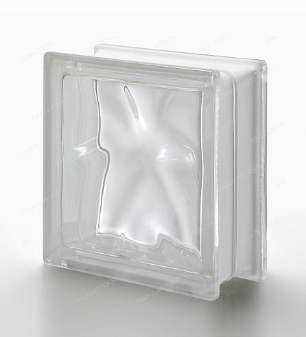 Стеклоблок стандартный бесцветный Волна Neutro Q19 O (190х190х80) Neutro_Q19_O