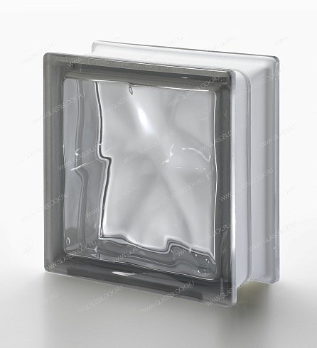 Стеклоблок стандартный окрашенный в массе Волна Nordica Q19 O (190х190х80) Nordica_Q19_O