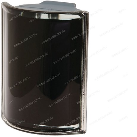 Стеклоблок угловой металлизированный (зеркальный) Гладкий Nero Ang O Met (190х152х80) Nero_Ang_O_Met