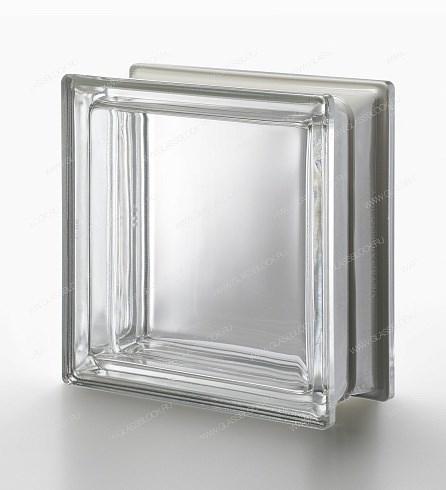 Стеклоблок стандартный металлизированный (зеркальный) Гладкий Neutro Q19 T MET (190х190х80) Neutro_Q19_T_MET