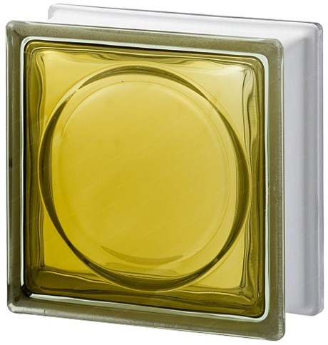 Стеклоблок стандартный окрашенный внутри Альфа бронзовый (190х190х80) alf_vn_16