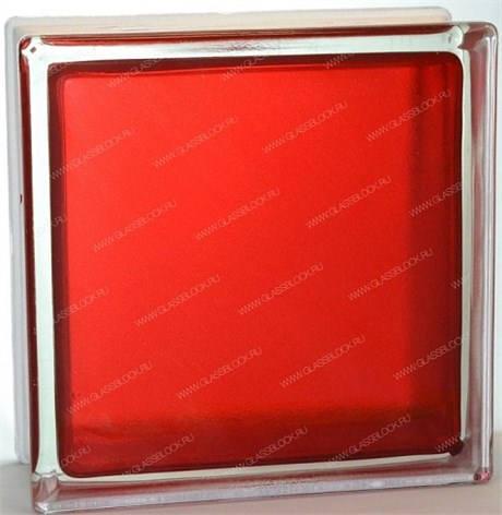 Стеклоблок стандартный окрашенный внутри Арктика рубин (190х190х80) arc_vn_13