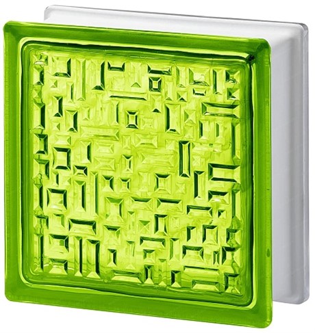 Стеклоблок стандартный окрашенный внутри Майя тархун (190х190х80) maia_vn_2