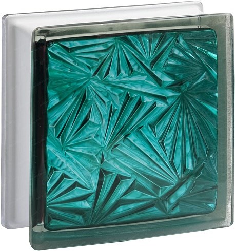 Стеклоблок стандартный окрашенный внутри Мороз морская волна (190х190х80) moroz_vn_8