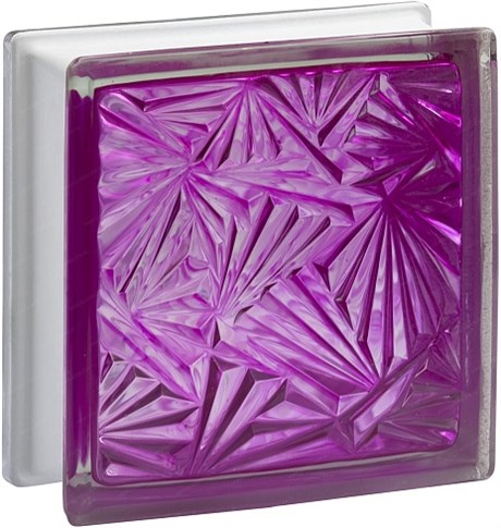 Стеклоблок стандартный окрашенный внутри Мороз малиновый (190х190х80) moroz_vn_10