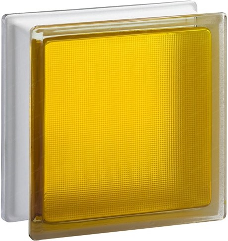 Стеклоблок стандартный окрашенный внутри Самба медовый (190х190х80) samba_vn_9