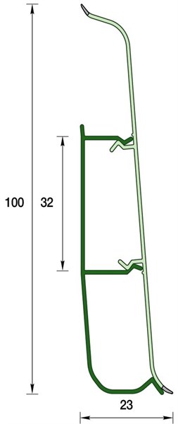 Плинтус с к/к 100 мм 2,2 м "Деконика" 303 Венге темный dec_id_100_56