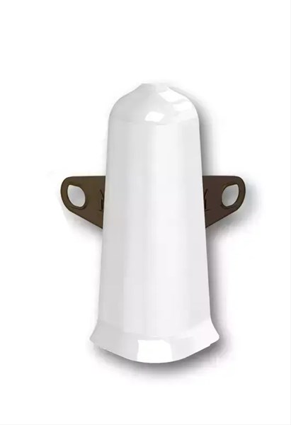 Наружный угол с крепежом 100 мм "Деконика" 001G Белый глянец dec_id_100_3