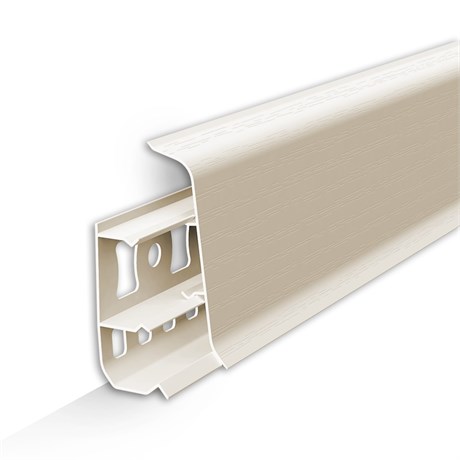 Плинтус напольный 55мм 2,2м "Деконика" 033 Кремово - белый dec_id_55_76