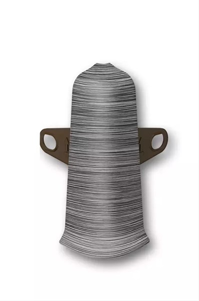 Наружный угол с крепежом для плинтуса 55мм "Деконика" 187 Алюминий темный dec_id_55_3