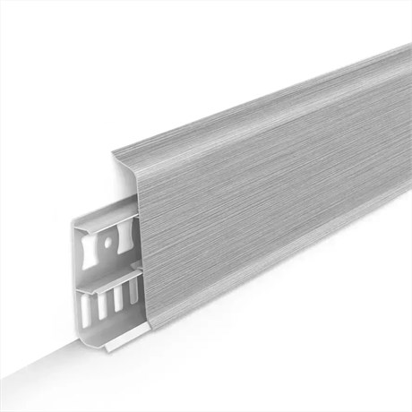 Плинтус с к/к 70 мм 2,2 м "Деконика" 186 Алюминий dec_id_70_131