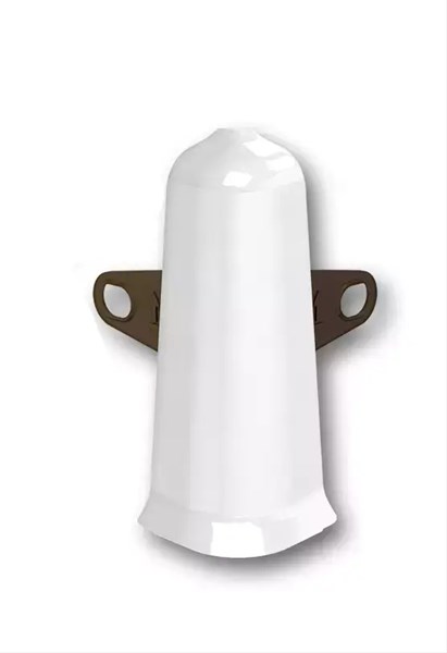 Наружный угол с крепежом 85 мм "Деконика" 001G Белый глянец dec_id_85_3