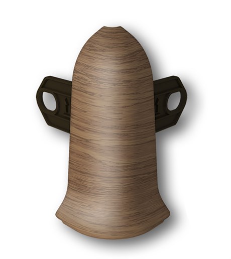 Наружный угол с крепежом 55мм "Идеал Классик" 217 Дуб темный ideal_55_13