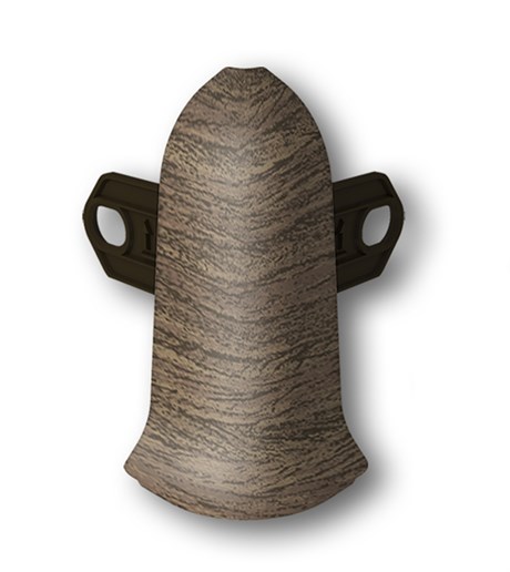 Наружный угол с крепежом 55мм "Идеал Классик" 291 Орех ideal_55_18