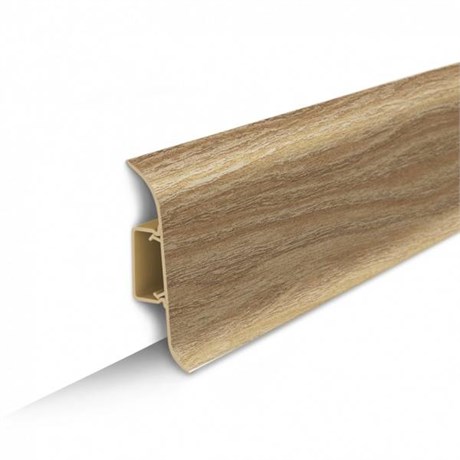 Плинтус напольный с центральной планкой 70мм 2,2м "Идеал Классик" 206 Дуб коньячный ideal_70_76