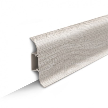 Плинтус напольный с центральной планкой 70мм 2,2м "Идеал Классик" 251 Ясень ideal_70_56