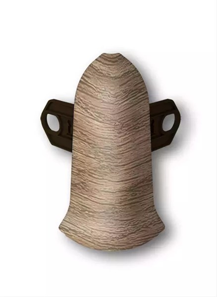 Наружный угол (внешний) с крепежом для плинтуса 70мм "Идеал Классик" 321 Падук ideal_70_53