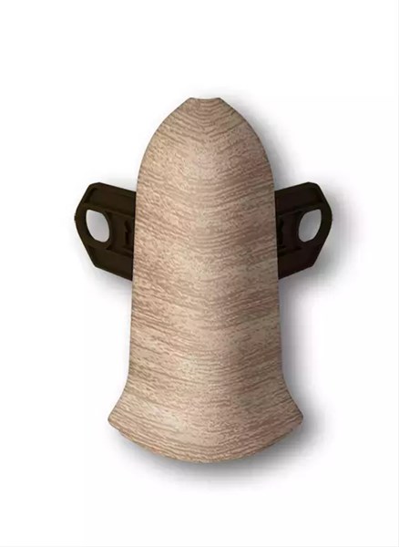 Наружный угол (внешний) с крепежом для плинтуса 70мм "Идеал Классик" 203 Дуб беленый ideal_70_98