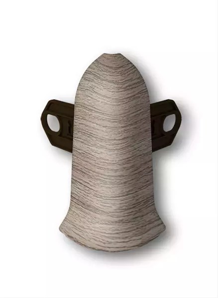 Наружный угол (внешний) с крепежом для плинтуса 70мм "Идеал Классик" 205 Дуб капучино ideal_70_113