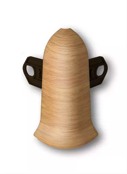 Наружный угол (внешний) с крепежом для плинтуса 70мм "Идеал Классик" 212 Дуб светлый ideal_70_3