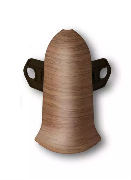 Наружный угол (внешний) с крепежом для плинтуса 70мм "Идеал Классик" 217 Дуб темный ideal_70_13