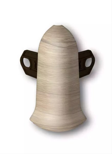 Наружный угол (внешний) с крепежом для плинтуса 70мм "Идеал Классик" 263 Клен северный ideal_70_88