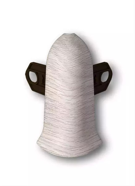 Наружный угол (внешний) с крепежом для плинтуса 85мм "Идеал Классик" 251 Ясень ideal_85_18